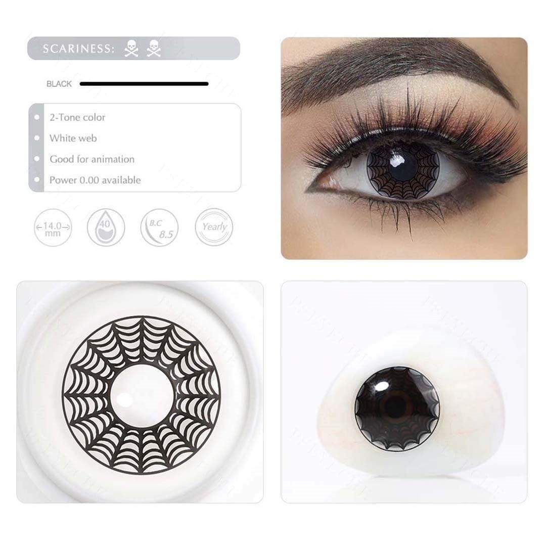 Black Web Halloween Contacts - Image 5