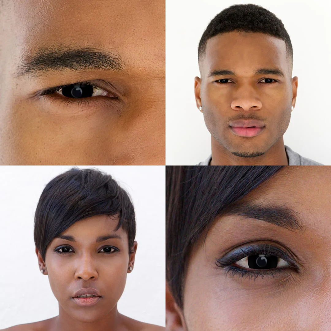 Blackout Halloween Contacts (Anime - Rock Lee) - Image 4