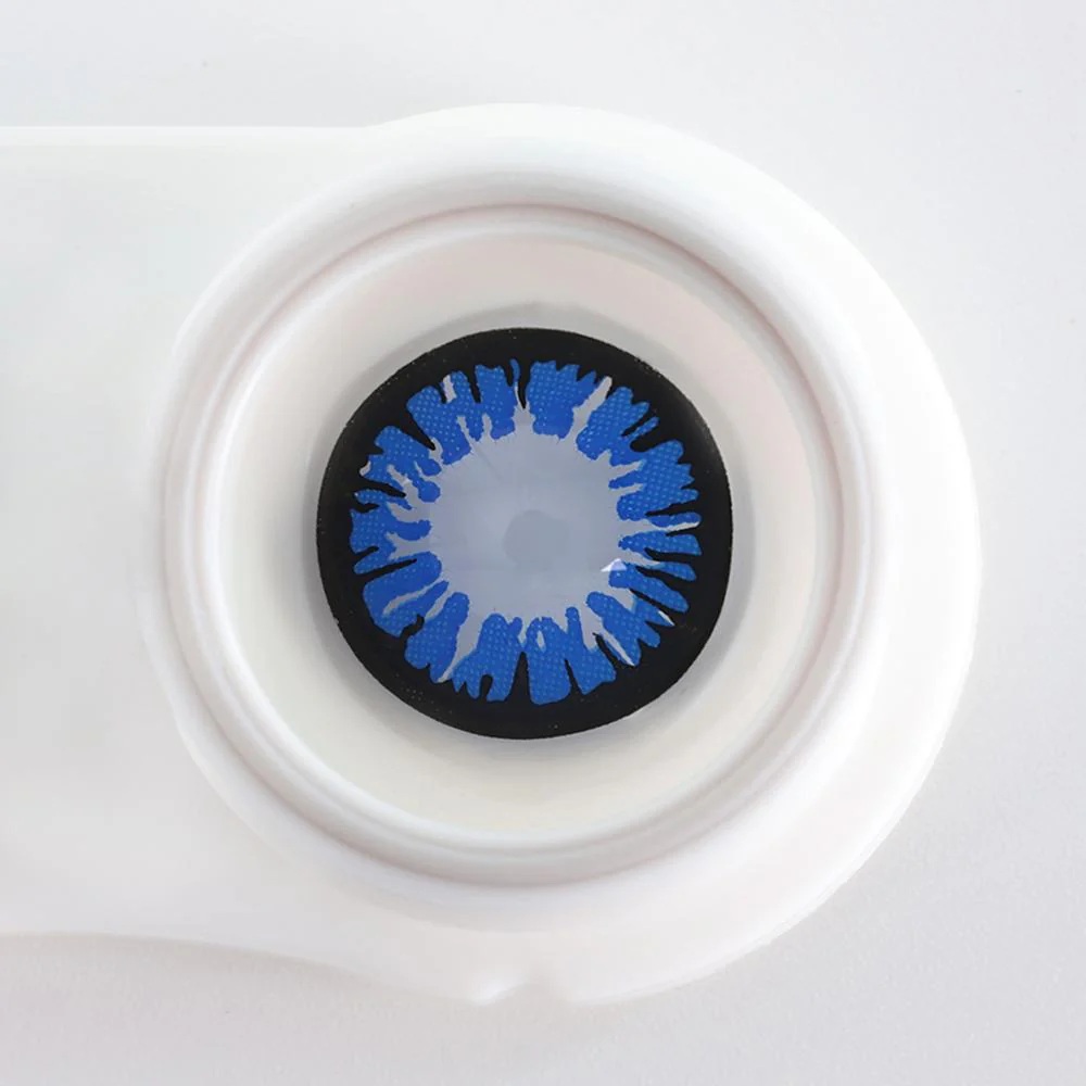 Glamor Blue Halloween Contacts - Image 6