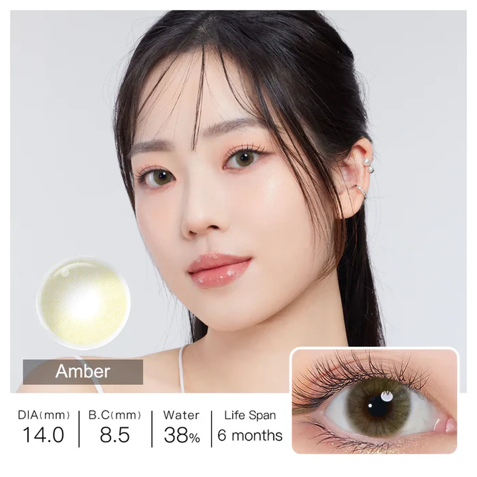 Hidrocor Amber Yellow Colored Contacts - Image 3
