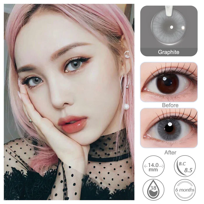 Hidrocor Graphite Colored Contacts - Image 3