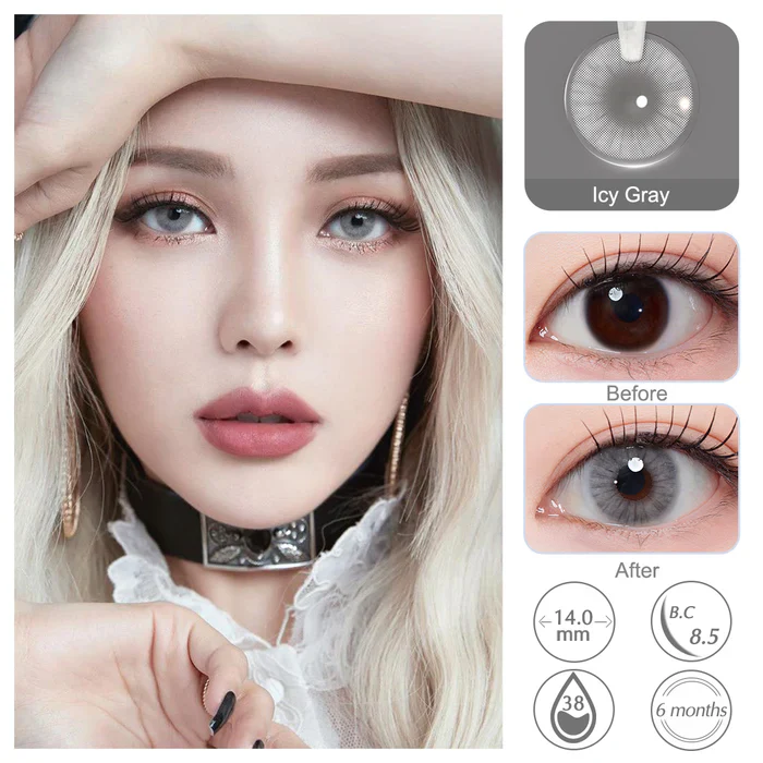 Hidrocor Icy Gray Colored Contacts - Image 3