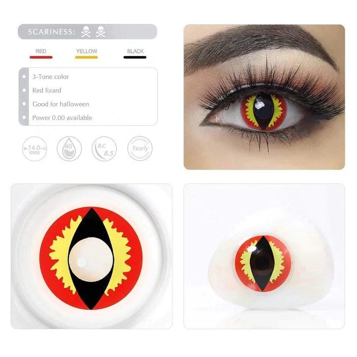 Red Lizard Halloween Contacts - Image 5