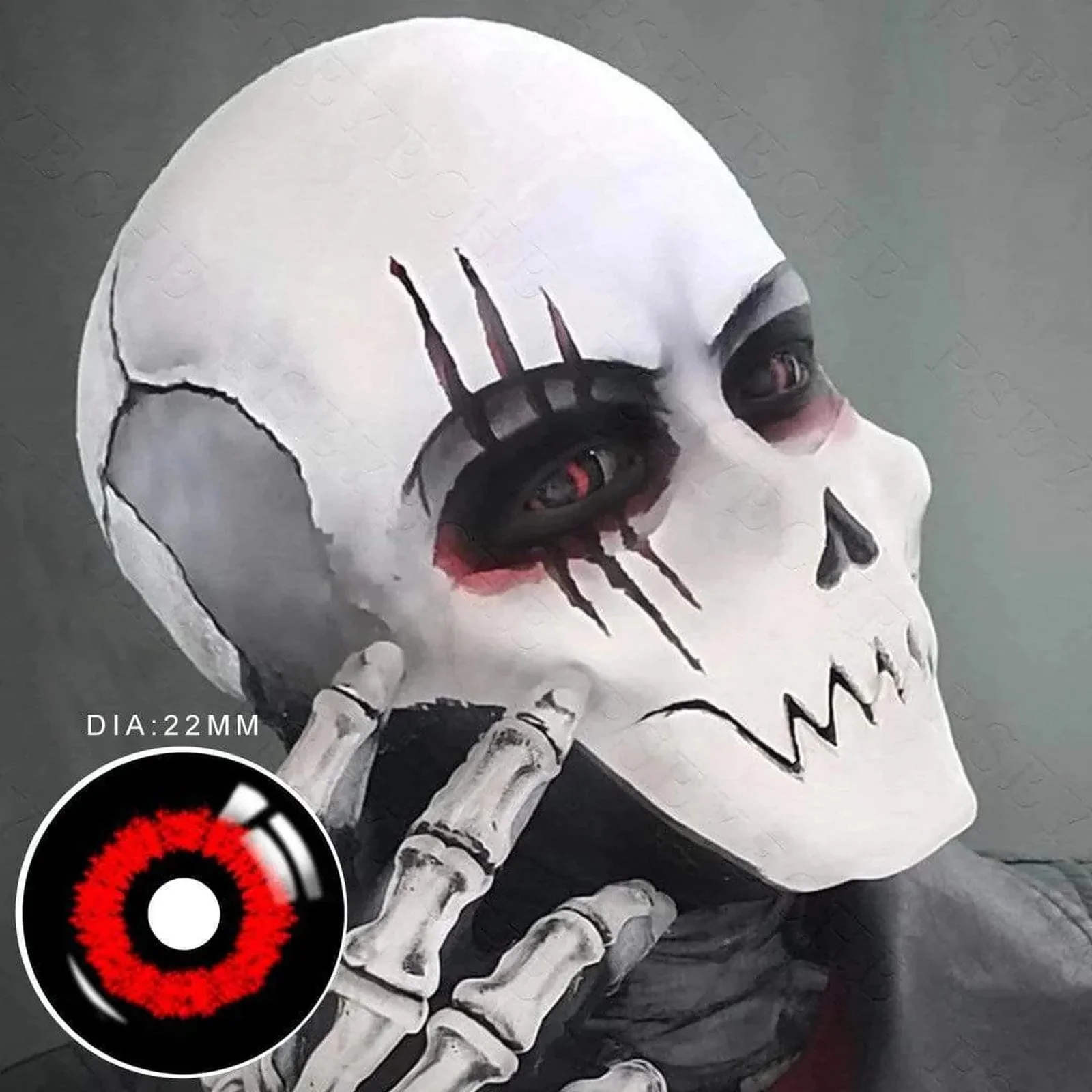 Red Shock Full Eye 22mm Sclera - Image 4