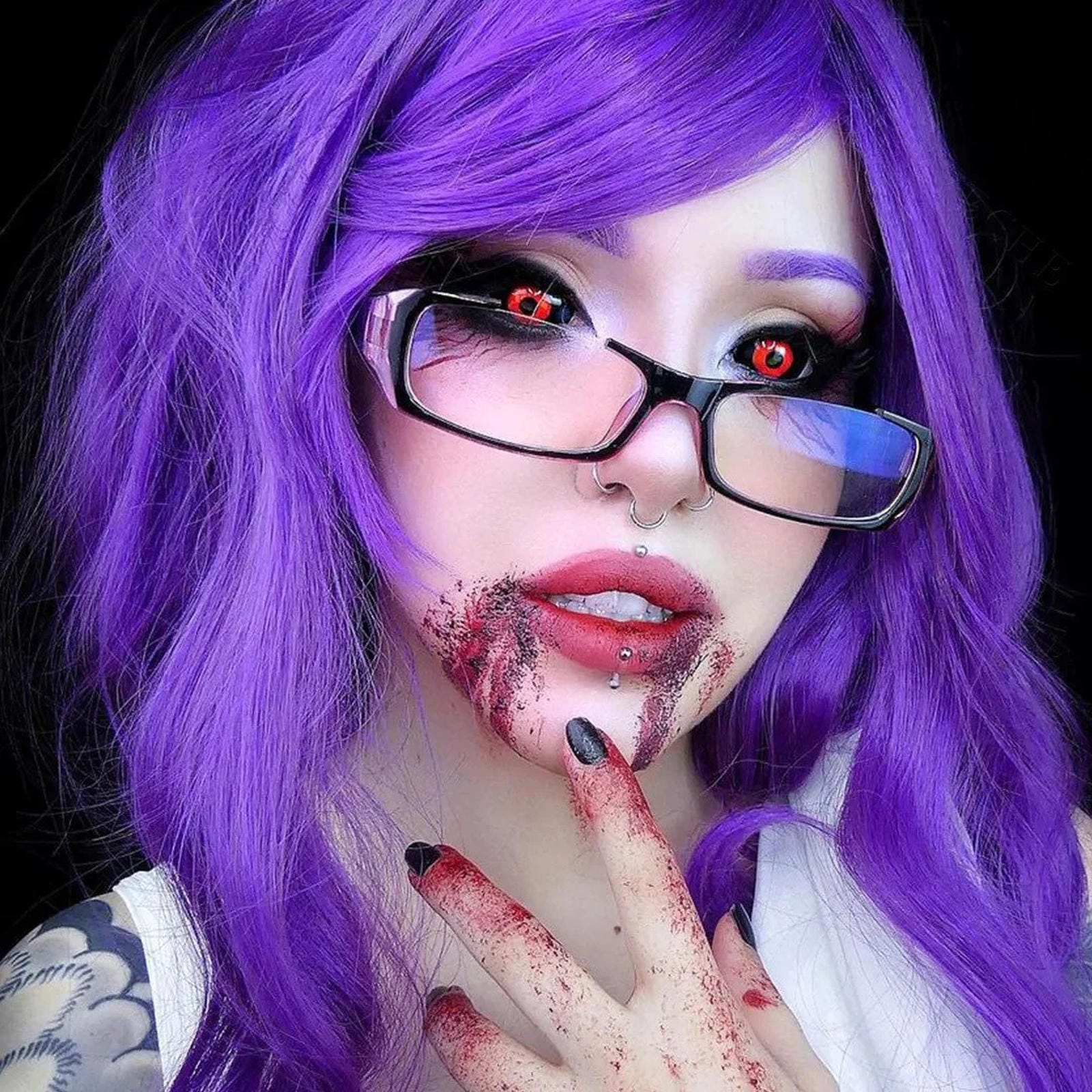 Tokyo Ghoul Black Red Full Eye 22mm Sclera - Image 6