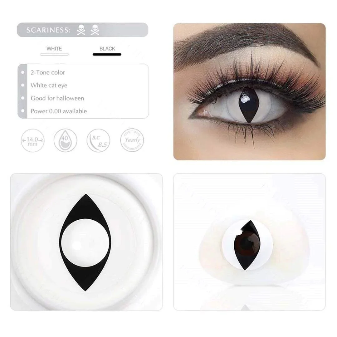 White Cat Eye Contacts - Image 13