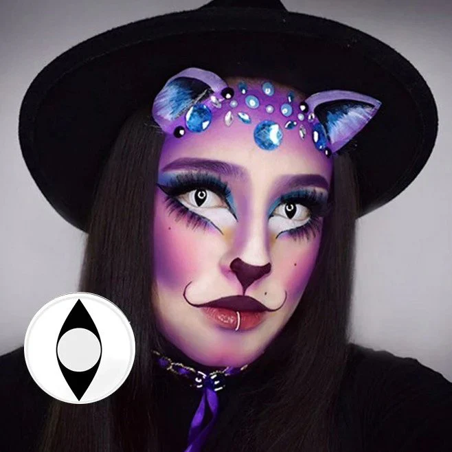 White Cat Eye Contacts - Image 3