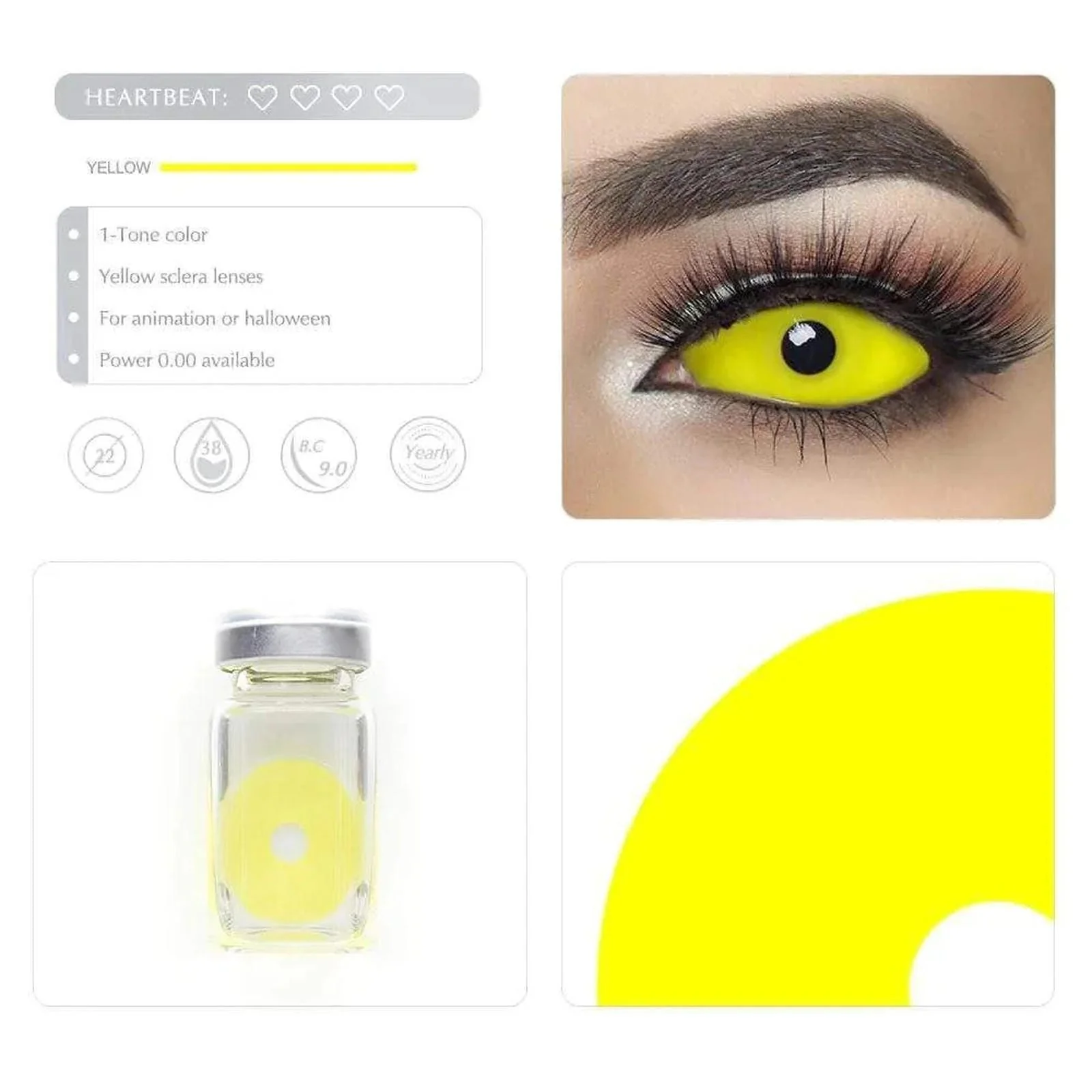 Yellow Full Eye 22mm Sclera - The NUN - Image 5