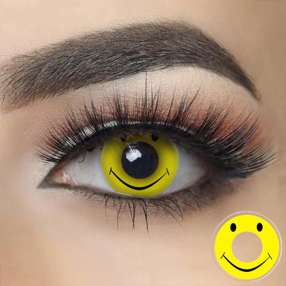 Yellow Smiley Cosplay Contacts (Expiry - 09/25)